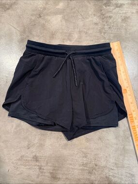 all in motion Black Layered Athletic Shorts with Drawstring